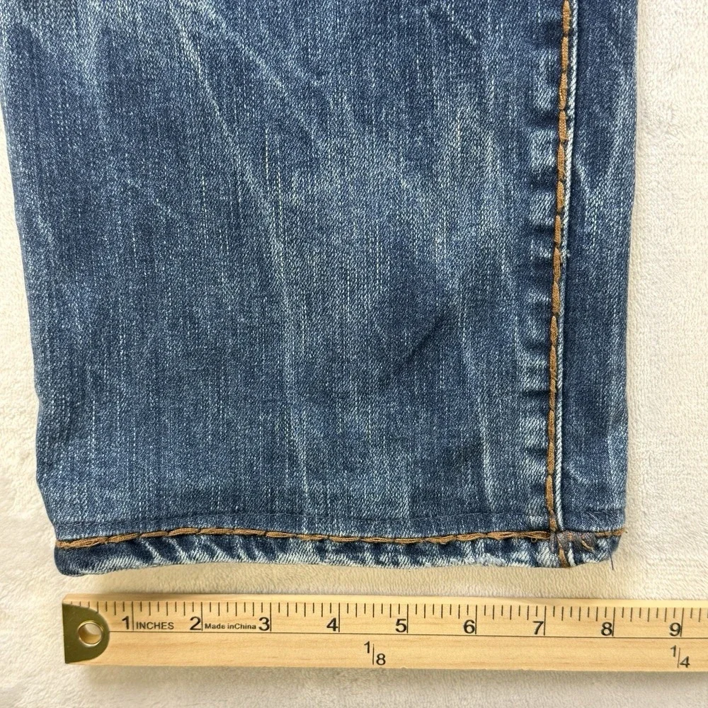 True Religion Ricky Relaxed Straight Jeans‎ Mens 38 Distressed Flap Pocket